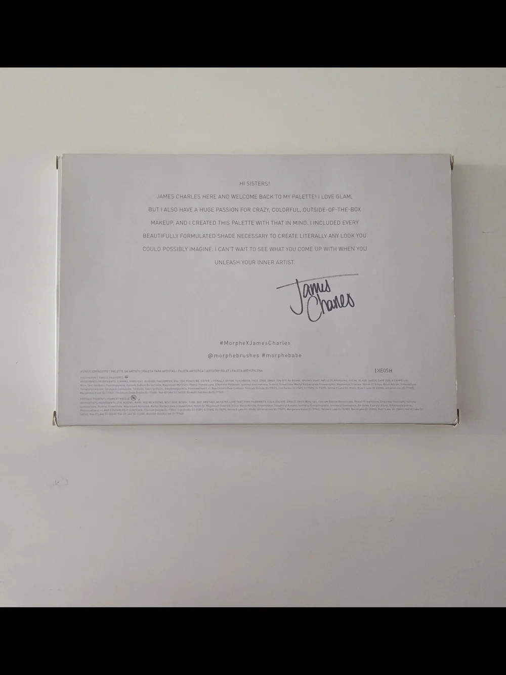 Morphe x James Charles Eyeshadow Palette Assorted Matte/Shimmer Pressed Powder